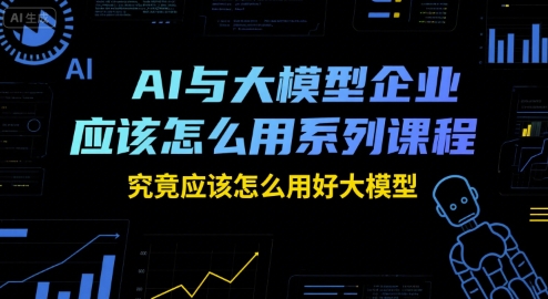 AI与大模型企业应该怎么用系列课程,究竟应该怎么用好大模型-富爸爸项目圈