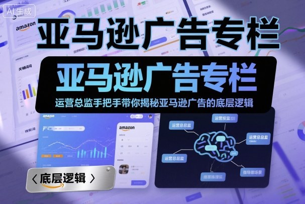 亚马逊广告专栏:运营总监手把手带你揭秘亚马逊广告的底层逻辑-富爸爸项目圈