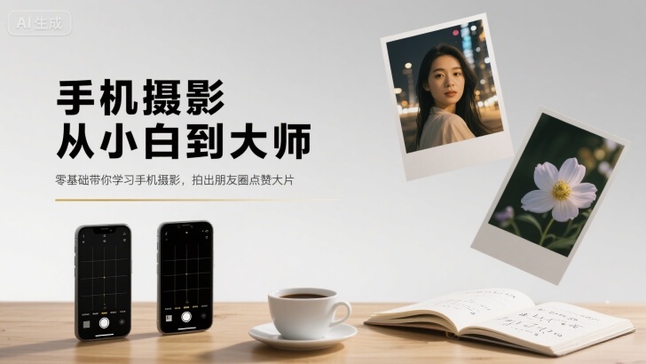 手机摄影从小白到大师,零基础带你学习手机摄影,拍出朋友圈点赞大片-富爸爸项目圈