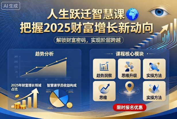 人生跃迁智慧课,把据2025财富增长新动向-富爸爸项目圈