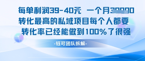 每单利润40一个月7k+转化最高的私域项目,每个人都要的产品转化率已经能做到100%-富爸爸项目圈