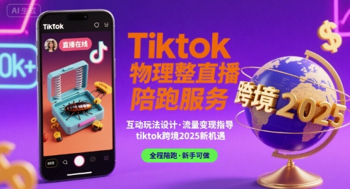 Tiktok物理整蛊直播陪跑服务-tiktok跨境2025-富爸爸项目圈