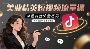 美业精英短视频流量课,掌握抖音流量密码,天天有询单,条条有转化-富爸爸项目圈