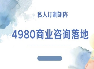 4980商业咨询师落地课程-ip运营高客单教程-富爸爸项目圈