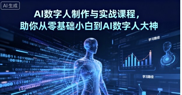 AI数字人制作与实战课程,助你从零基础小白到AI数字人大神-富爸爸项目圈