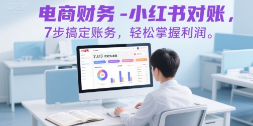 电商财务-小红书对账,7步搞定账务,轻松掌握利润-富爸爸项目圈