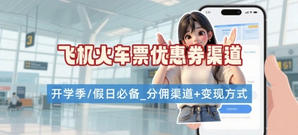 学生党必看!机票火车票优惠券申请渠道 + 项目打法,开学季节日速存-富爸爸项目圈