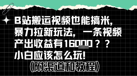 b站掘金计划?搬运视频也能挣拉新的收益,小白应该怎么玩!-富爸爸项目圈