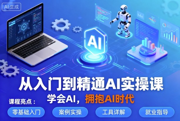 从入门到精通AI实操课,学会AI,拥抱AI时代-富爸爸项目圈