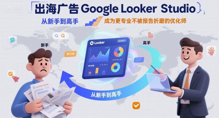出海广告Google Looker Studio从新手到高手,成为更专业不被报告折磨的优化师-富爸爸项目圈