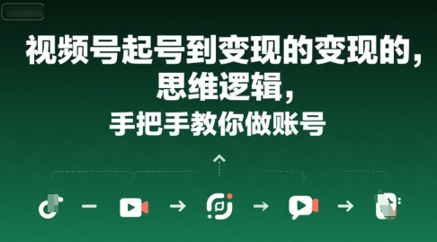 视频号起号到变现的思维逻辑,手把手教你做账号-富爸爸项目圈