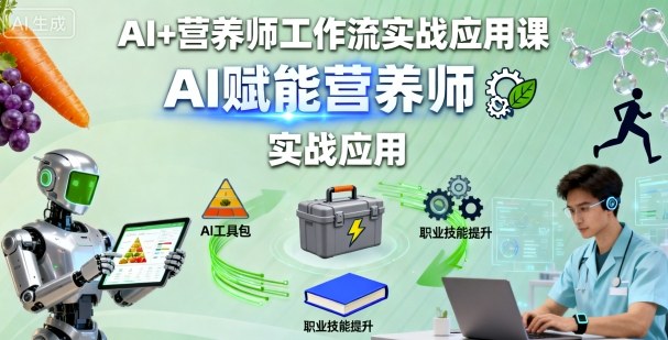 AI+营养师工作流实战应用课,AI赋能营养师-富爸爸项目圈