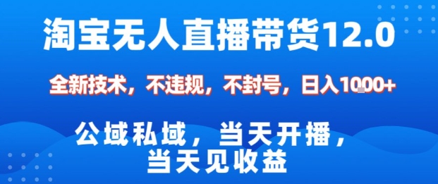 淘宝无人直播12.0,公域私域技术,不封号,不违规布局双十一流量风口,日入1k(独家技术)【揭秘】-富爸爸项目圈