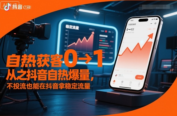 自热获客从0到1之抖音自热爆量,不投流也能在抖音拿稳定流量-富爸爸项目圈