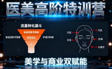 0-1000W医美高阶特训营课程,美学与商业双赋能-富爸爸项目圈