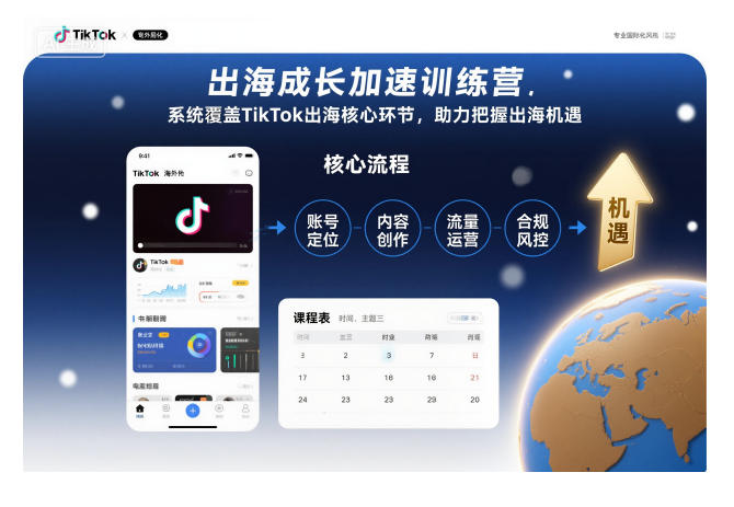 出海成长加速训练营,系统覆盖TikTok出海核心环节,助力把握出海机遇(更新)-富爸爸项目圈