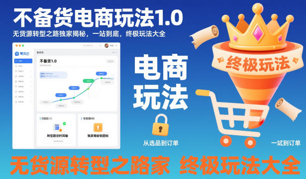 不备货电商玩法1.0,无货源转型之路独家揭秘,一站到底,终极玩法大全-富爸爸项目圈