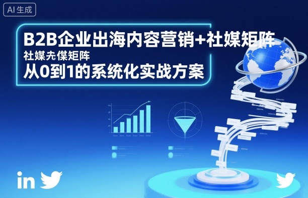 B2B企业出海内容营销+社媒矩阵,从0到1的系统化实战方案-富爸爸项目圈