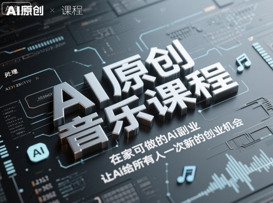 AI原创音乐课程,在家可做的Ai副业,让Ai给所有人一次新的创业机会-富爸爸项目圈