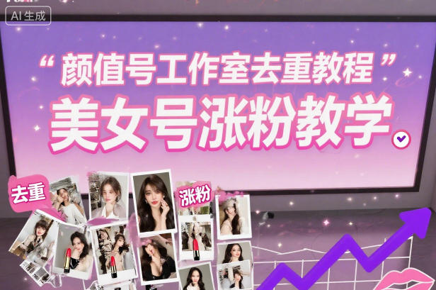 颜值号工作室去重教程,美女号涨粉教学-富爸爸项目圈