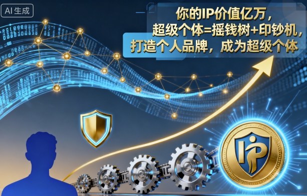 你的IP价值亿万,超级个体=摇钱树+印钞机,打造个人品牌,成为超级个体-富爸爸项目圈