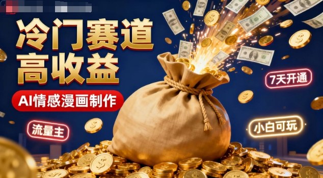 公众号冷门赛道,用AI做情感漫画,7天开通流量主,操作简单,小白可玩-富爸爸项目圈