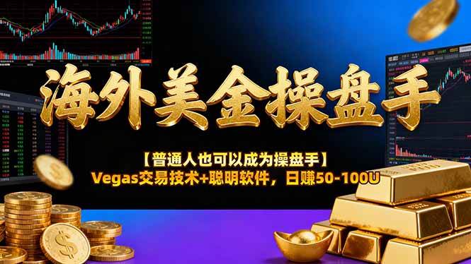 (16677期)海外美金操盘手技术【普通人也可以成为操盘手】Vegas交易技术+聪明软件,日赚50-100U-富爸爸项目圈