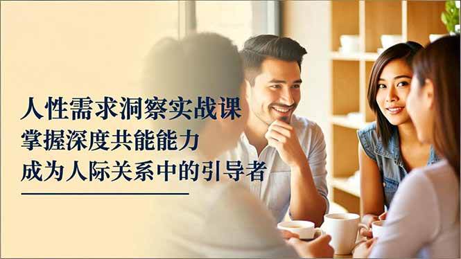 (16683期)人性需求洞察实战课,掌握深度共感能力,成为人际关系中的引导者-富爸爸项目圈