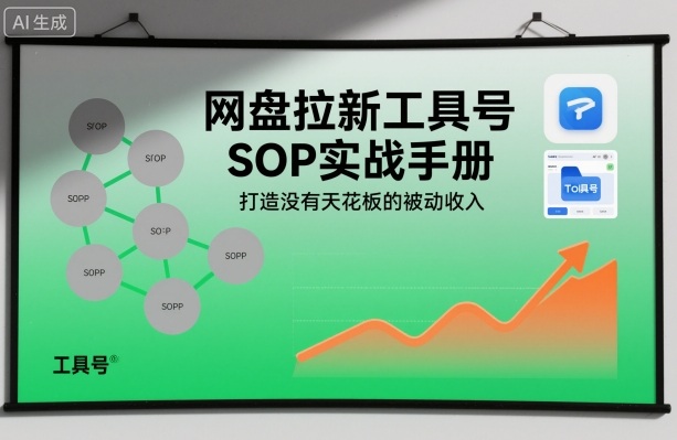 网盘拉新工具号SOP实战手册,打造没有天花板的被动收入-富爸爸项目圈