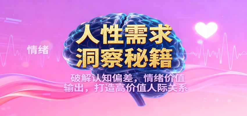 人性需求洞察秘籍,破解认知偏差,情绪价值输出,打造高价值人际关系-富爸爸项目圈