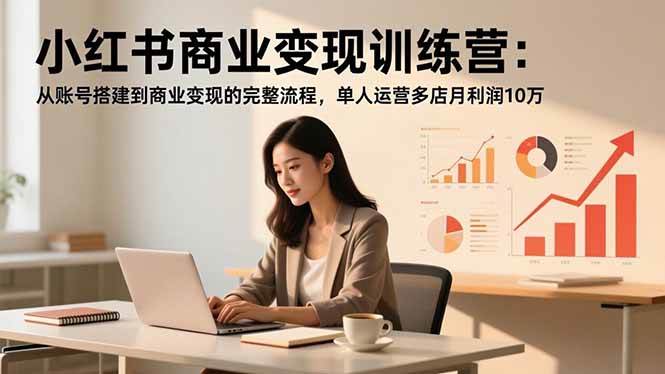 (16698期)小红书商业变现训练营:从账号搭建到商业变现的完整流程,单人运营多店月利润10万-富爸爸项目圈