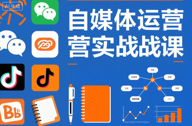 自媒体运营实战课,掌握一套系统的自媒体运营底层方法论,成为优秀的内容创作者-富爸爸项目圈
