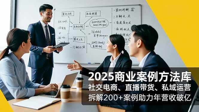 (16713期)2025商业案例方法库,社交电商、直播带货、私域运营,拆解200+案例助力年营收破亿-富爸爸项目圈
