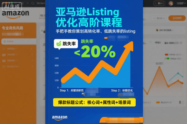 亚马逊Listing优化高阶课程,手把手教你策划高转化率、低跳失率的listing-富爸爸项目圈