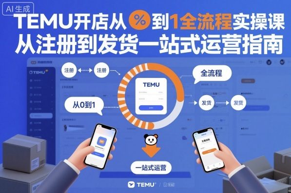 TEMU开店从0到1全流程实操课,从注册到发货一站式运营指南-富爸爸项目圈