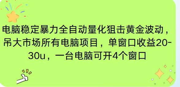 (16737期)电脑EA策略挂机项目单窗口收益20-30u,单电脑可挂5-10个窗口收益稳健4位数-富爸爸项目圈