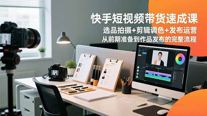 (16752期)快手短视频带货速成课,选品拍摄+剪辑调色+发布运营,从前期准备到作品发布的完整流程-富爸爸项目圈