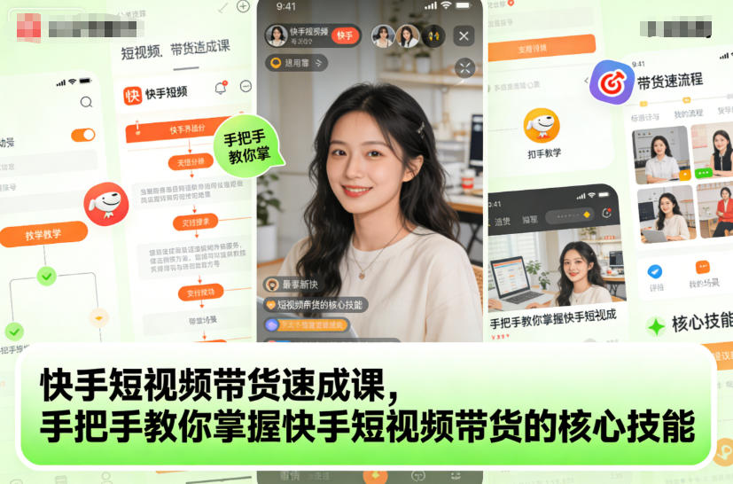 快手短视频带货速成课,手把手教你掌握快手短视频带货的核心技能-富爸爸项目圈