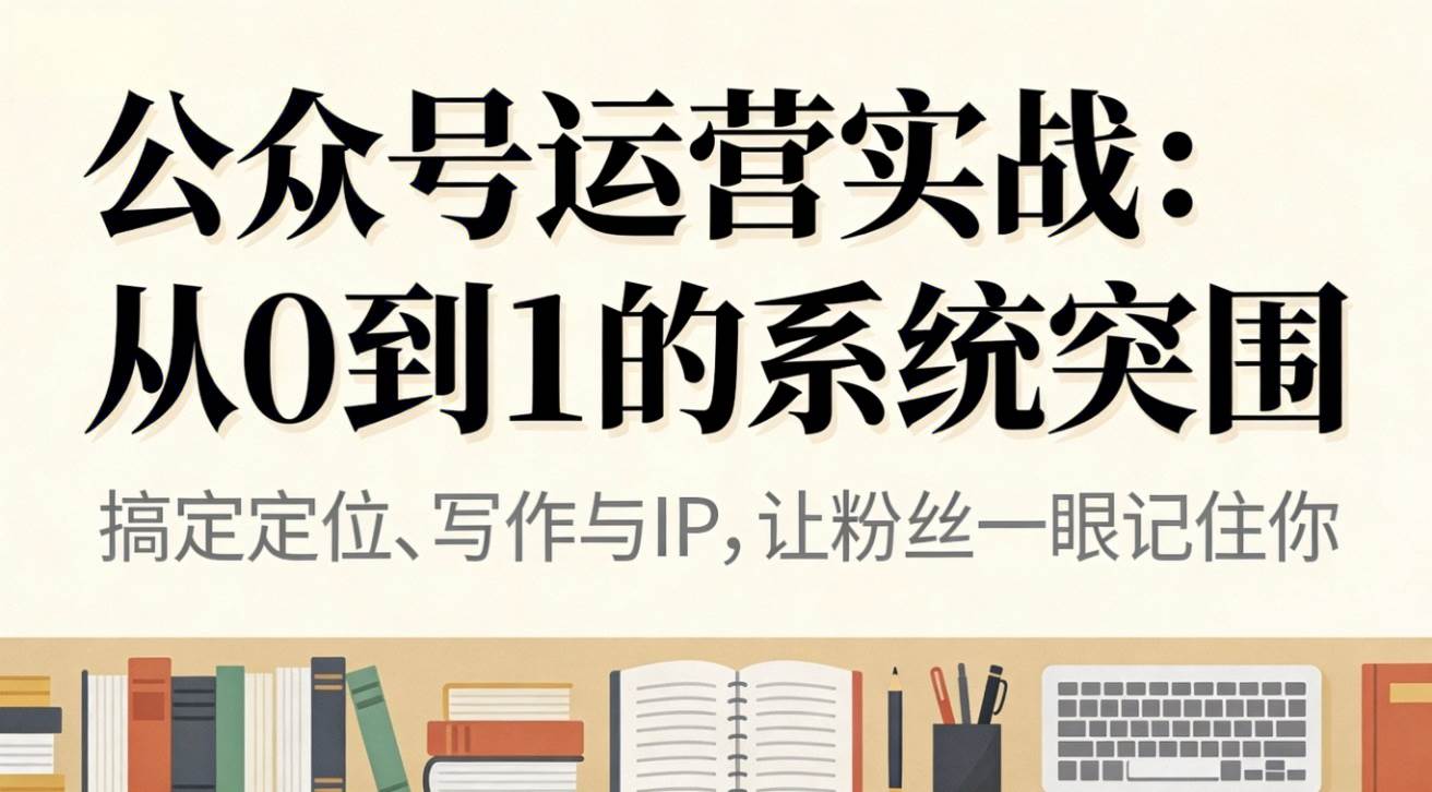 (16777期)公众号运营实战:从0到1的系统突围-富爸爸项目圈