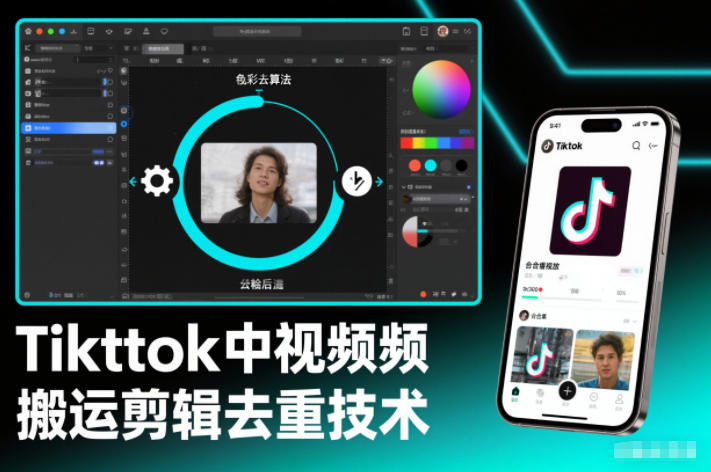 Tiktok中视频纯搬运剪辑去重技术,外来技术,自行测试-富爸爸项目圈
