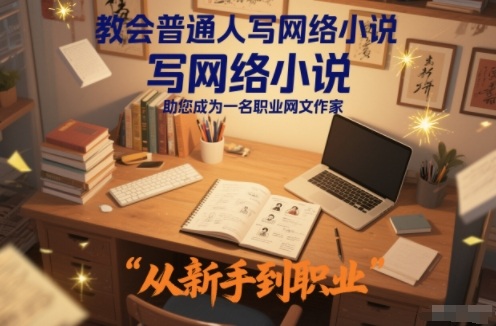 教会普通人写网络小说,助您成为一名职业网文作家-富爸爸项目圈