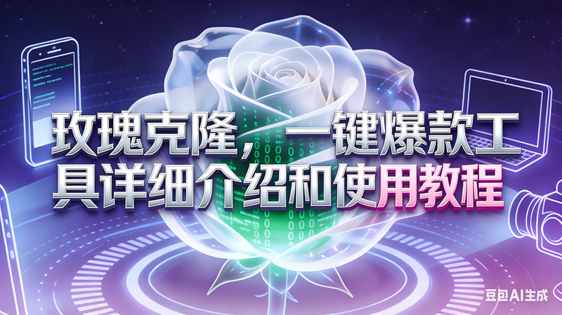 (16802期)玫瑰克隆工具,自媒体必备神器,一键爆款工具详细介绍和使用教程-富爸爸项目圈