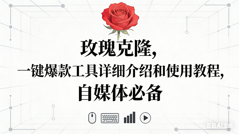 (16811期)玫瑰克隆神器,自媒体必备,一键爆款工具详细介绍和使用教程-富爸爸项目圈