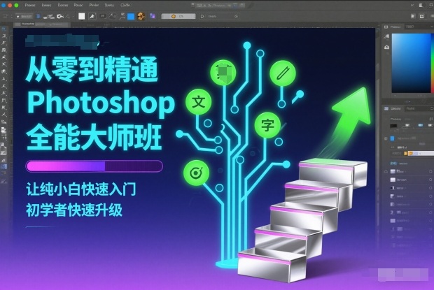 从零到精通Photoshop全能大师班,让纯小白快速入门,初学者快速升级-富爸爸项目圈