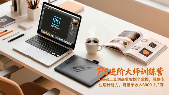 (16868期)PS进阶大师训练营,从基础工具到商业案例全掌握,具备专业设计能力,月接单收入6000-1.2万-富爸爸项目圈