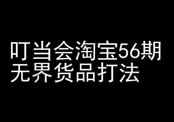 叮当会淘宝56期：无界货品打法-淘宝开店教程-富爸爸项目圈