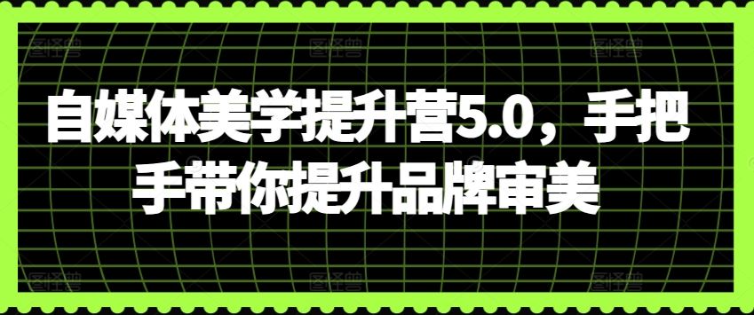 自媒体美学提升营5.0，手把手带你提升品牌审美-富爸爸项目圈