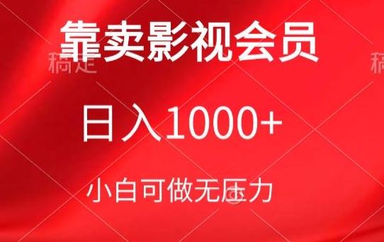 靠卖影视会员，日入1000+，落地保姆级教程，新手可学【揭秘】-富爸爸项目圈