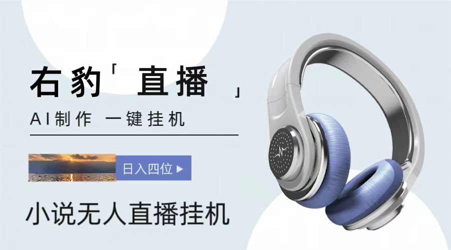 右豹小说无人直播挂机吸金项目，简单易行收益稳定， 月入1000+-富爸爸项目圈