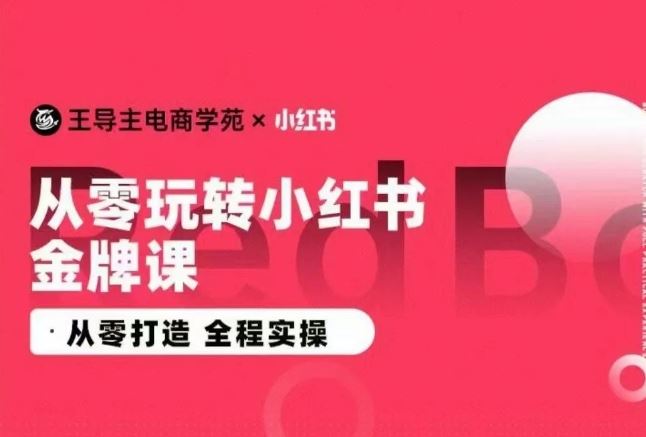 王导主·小红书电商运营实操课，​从零打造  全程实操-富爸爸项目圈